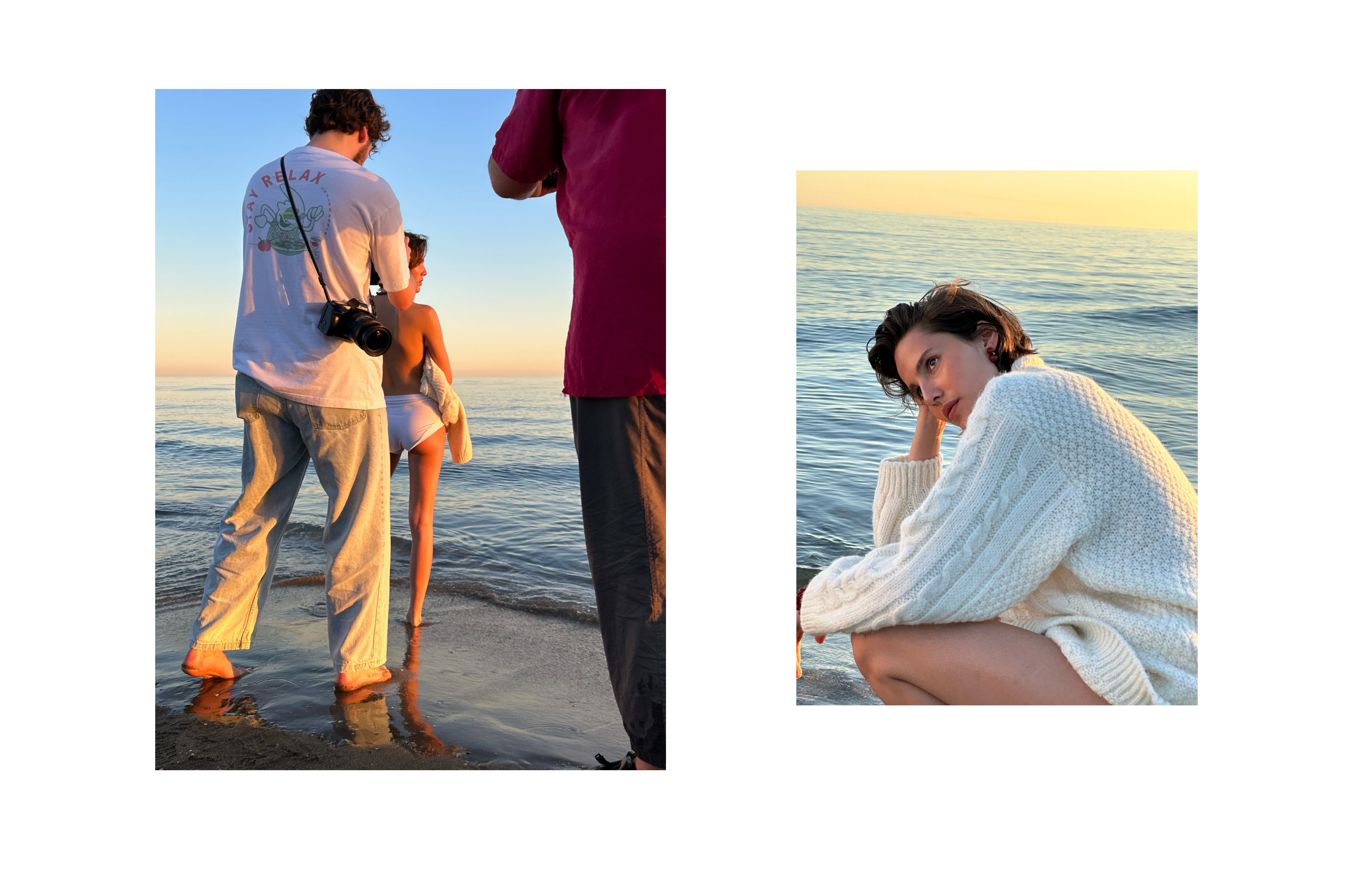Arda and Mounir shooting Mikkeline in the most beautiful sunset on the beach in South of Spain