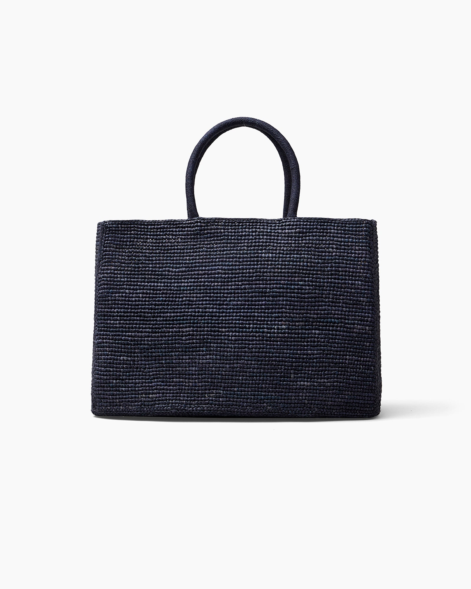The Charlotte Raffia Bag Large in Navy | LIÉ STUDIO