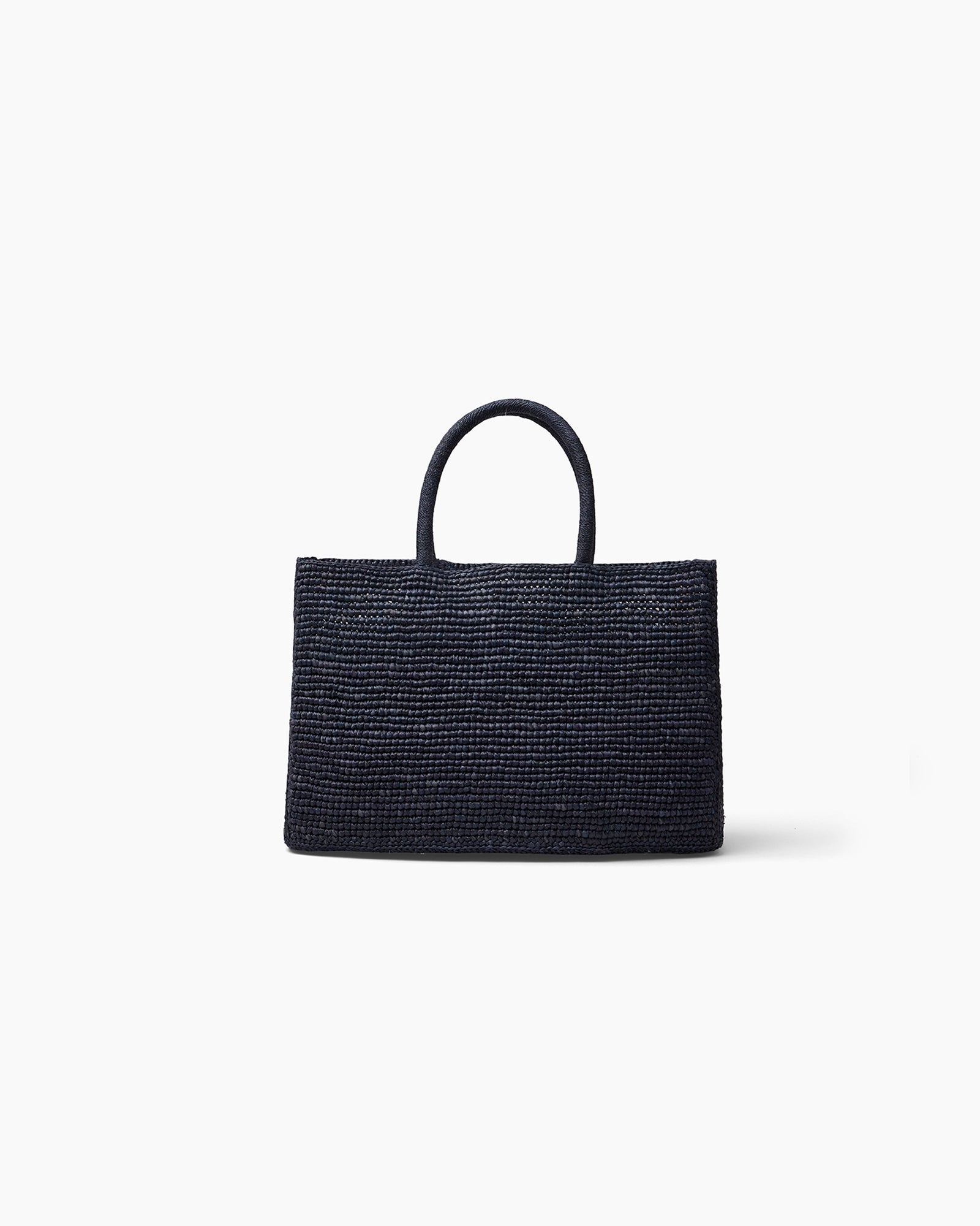 The Charlotte Raffia Bag Small in Navy | LIÉ STUDIO