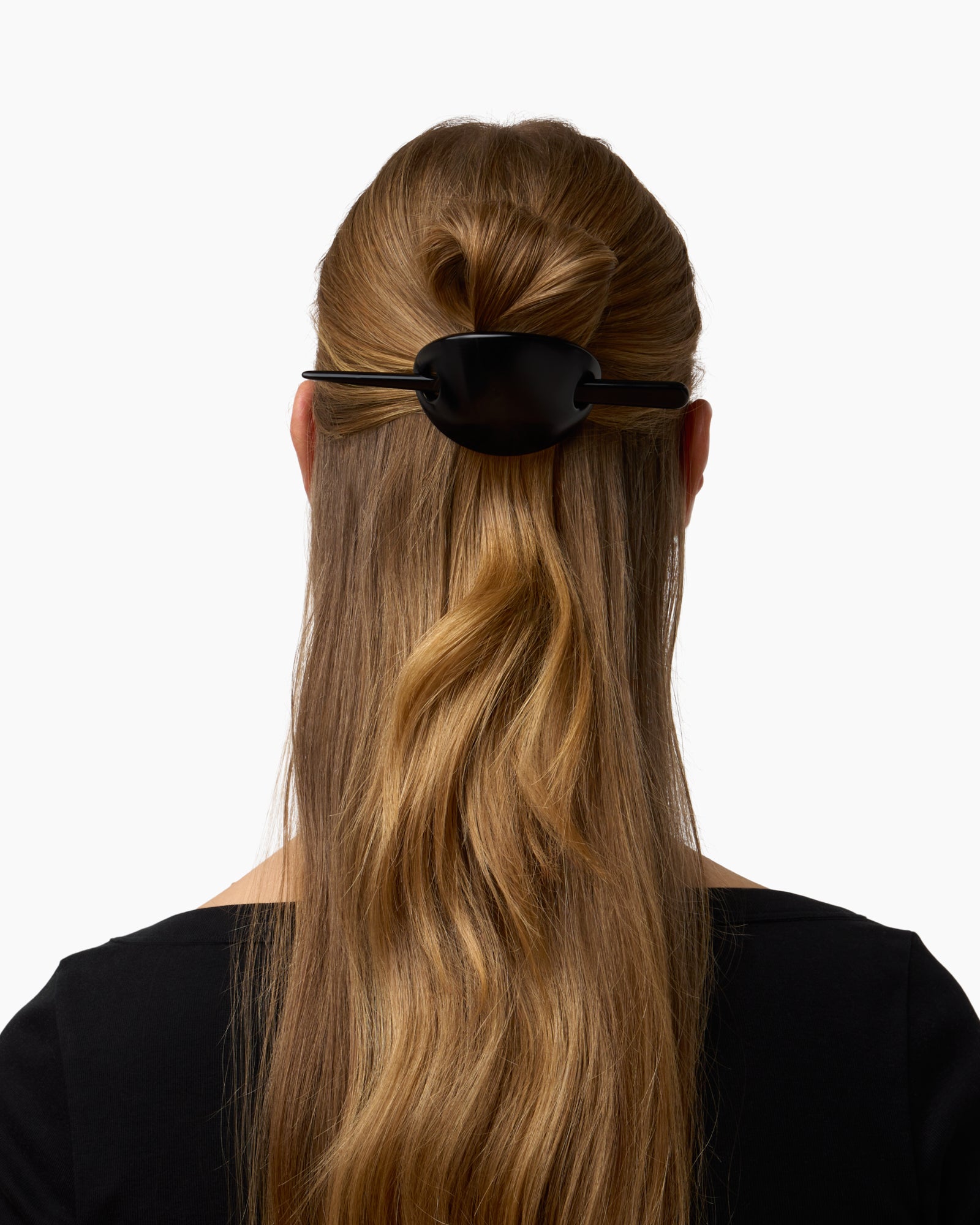 The Poppy Barrette in Solid Black | LIÉ STUDIO