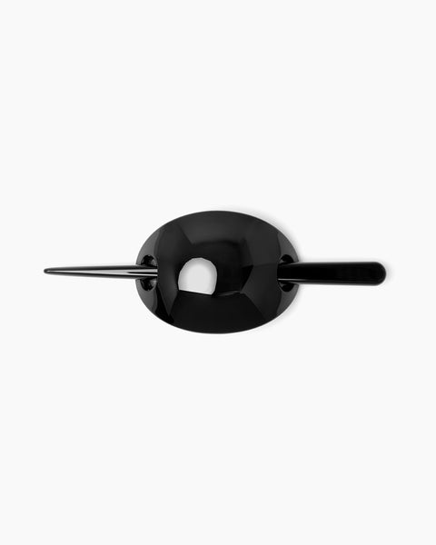 Oriens.js Biglogo Baretop ベアトップ The Poppy Barrette in Solid Black | LIÉ STUDIO