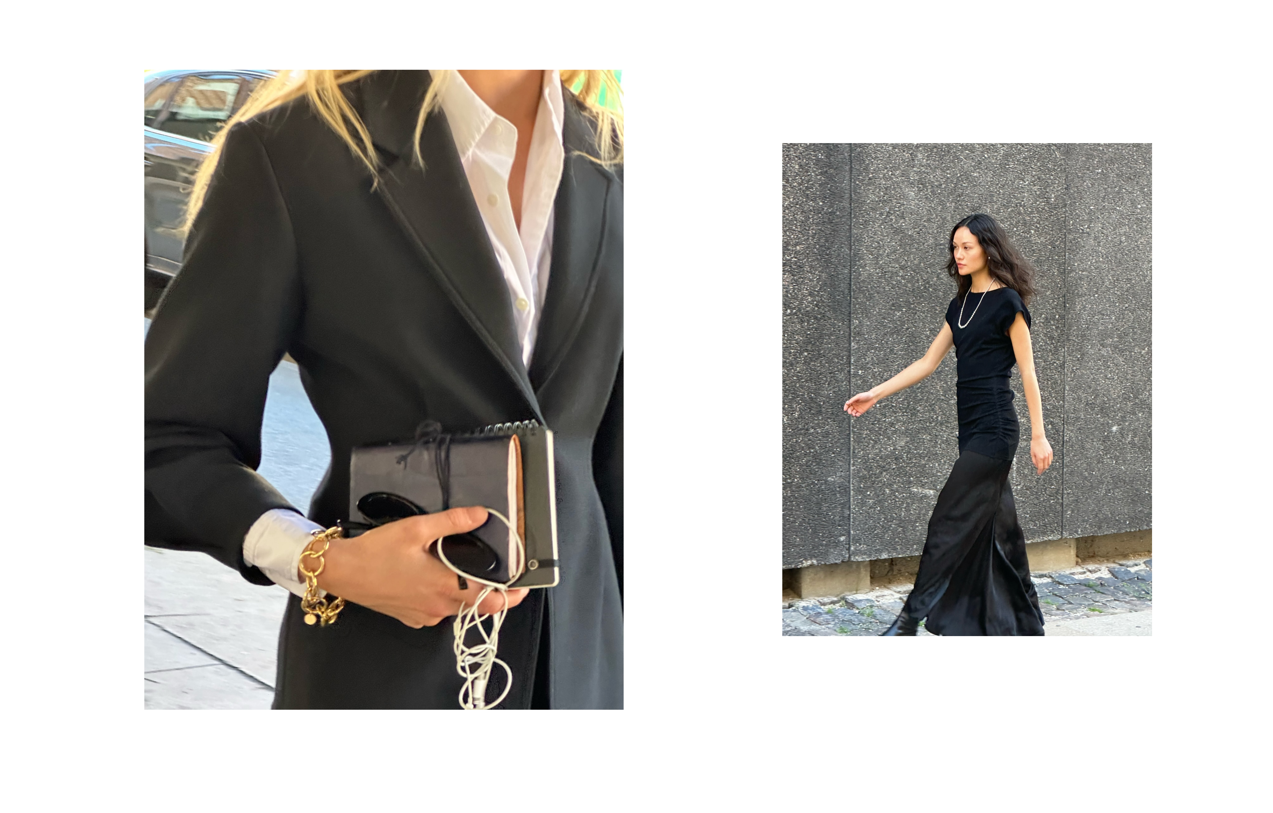A black attire and beautiful silhouettes are perfect to pair with the core collection jewelry pieces